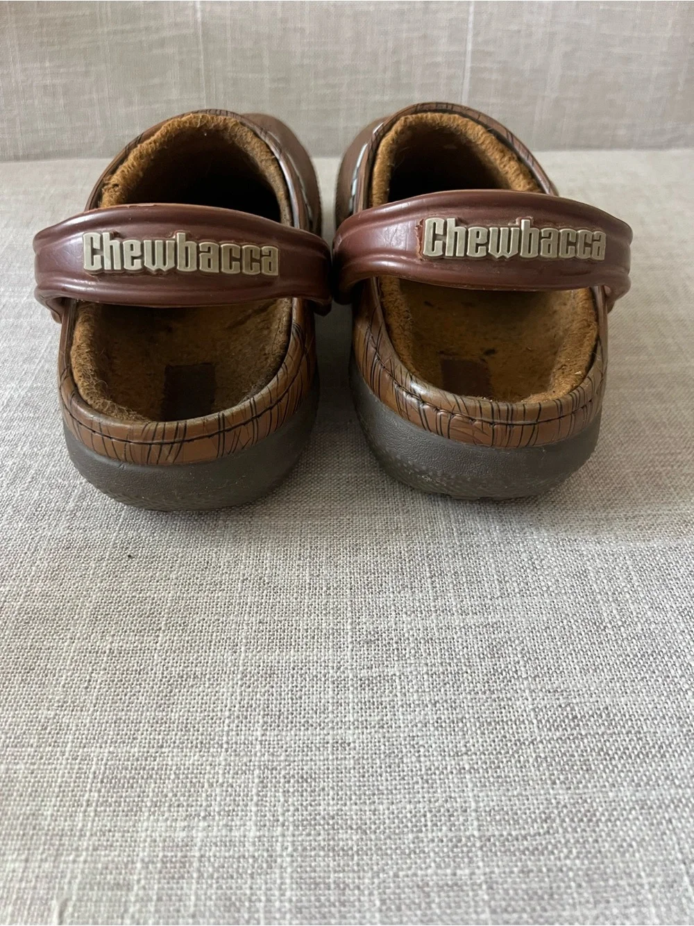 CROCS Chewbacca mule clogs, men’s 5, women’s 7, Brown casual outdoors